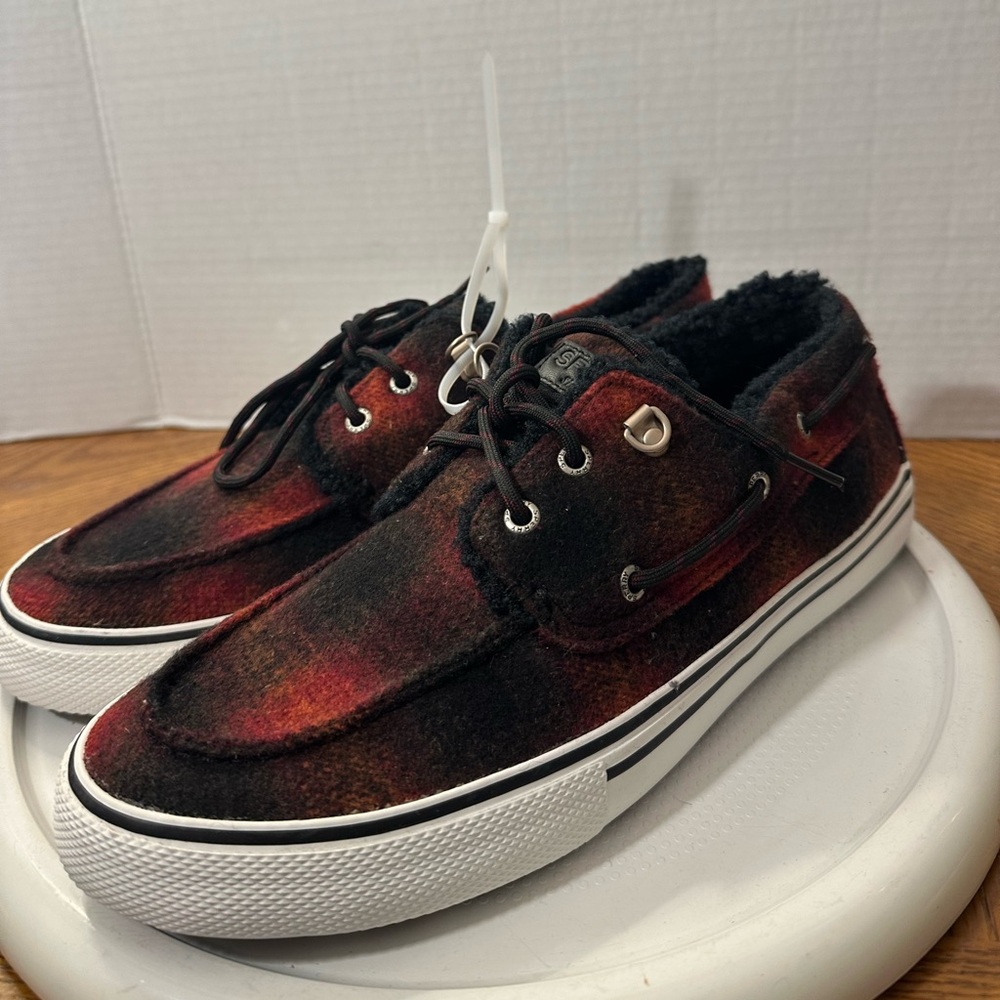 🆕Sperry Men's Buffalo Plaid Wool Sneakers